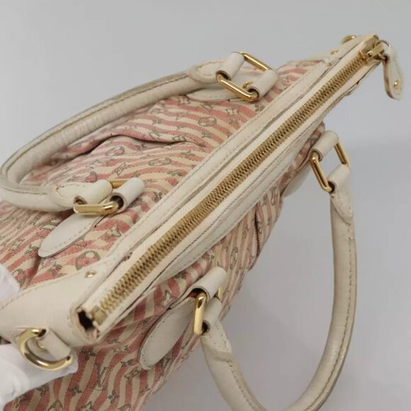 LOUIS VUITTON Mini Lin Croisette Marina PM Bag Pink White M95495 LV Auth 115345 - Picture 10 of 16